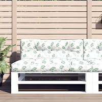 vidaXL Palldynor 2 st bladmönster tyg