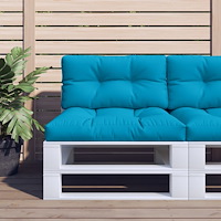 vidaXL Palldynor 2 st ljusblå tyg