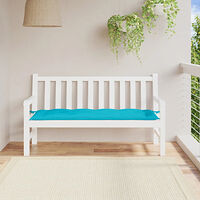 vidaXL Bänkdyna för trädgården turkos 150x50x7 cm oxfordtyg