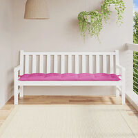 vidaXL Bänkdyna för trädgården rosa 180x50x7 cm oxfordtyg