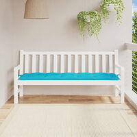 vidaXL Bänkdyna för trädgården turkos 180x50x7 cm oxfordtyg