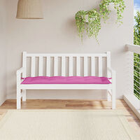 vidaXL Bänkdyna för trädgården rosa 150x50x7 cm oxfordtyg