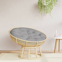 vidaXL Rund dyna grå Ø 100x11 cm oxfordtyg