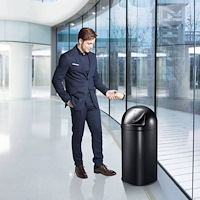 Eko EKO Soptunna med trycklock 40 L matt svart