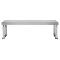 vidaXL Arbetsbord med överhylla 120x60x120 cm rostfritt stål
