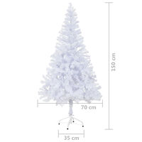 vidaXL Plastgran med fot 150 cm 380 grenar