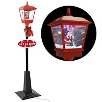 vidaXL Gatlykta med jultomte 180 cm LED