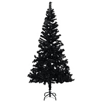 vidaXL Plastgran med fot svart 120 cm PVC