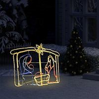 vidaXL Juldekoration julspel 240 LED 116x41x87 cm