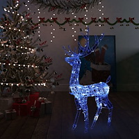 vidaXL Juldekoration ren akryl 140 LED 120 cm blå