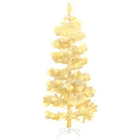 vidaXL Belyst plastgran med fot vit 150 cm PVC