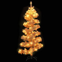 vidaXL Belyst plastgran med fot vit 150 cm PVC