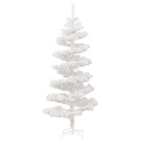vidaXL Belyst plastgran med fot vit 150 cm PVC