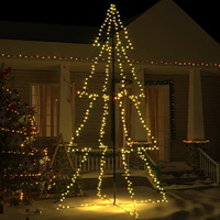 vidaXL Ljuskon för julgran 360 LED inne/ute 143x250 cm