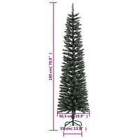 vidaXL Smal plastgran med fot grön 180 cm PVC