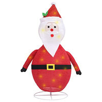 vidaXL Dekorativ jultomte med LED lyxigt tyg 90 cm