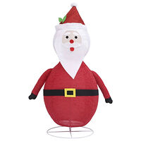 vidaXL Dekorativ jultomte med LED lyxigt tyg 90 cm