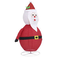 vidaXL Dekorativ jultomte med LED lyxigt tyg 90 cm
