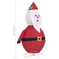 vidaXL Dekorativ jultomte med LED lyxigt tyg 90 cm