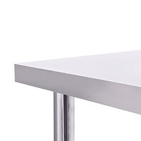 vidaXL Arbetsbord 100x60x85 cm rostfritt stål