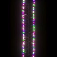 vidaXL Ljusslinga med 1000 LED cluster flerfärgad pastell 11 m PVC