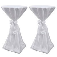 vidaXL Vit bordsduk med rosett 60 cm 2-pack