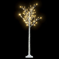 vidaXL Plastgran 140 LED 1,5 m pil varmvitt ljus inomhus/utomhus