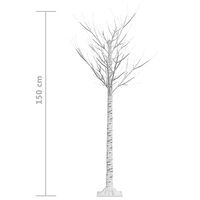 vidaXL Plastgran 140 LED 1,5 m pil varmvitt ljus inomhus/utomhus