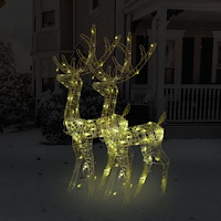 vidaXL Juldekoration renar akryl 2 st 120 cm varmvit