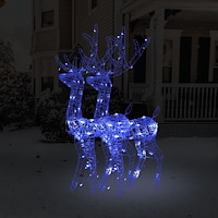 vidaXL Juldekoration renar akryl 2 st 120 cm blå