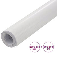 vidaXL Bilfoliering 2 st 4D vit 100x150 cm+50x150 cm