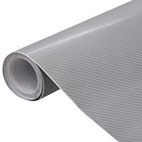 vidaXL Bilfoliering 2 st 4D silver 100x150 cm