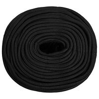 vidaXL Båtlina helsvart 6 mm 25 m polypropen