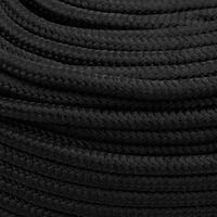 vidaXL Båtlina helsvart 6 mm 25 m polypropen