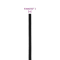vidaXL Båtlina helsvart 6 mm 500 m polypropen