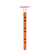 vidaXL Båtlina orange 8 mm 500 m polypropylen
