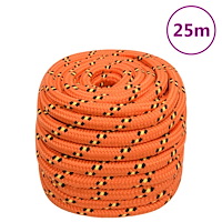 vidaXL Båtlina orange 20 mm 25 m polypropylen