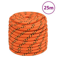 vidaXL Båtlina orange 18 mm 25 m polypropylen