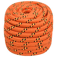 vidaXL Båtlina orange 20 mm 50 m polypropylen
