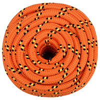 vidaXL Båtlina orange 20 mm 50 m polypropylen
