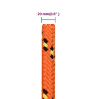 vidaXL Båtlina orange 20 mm 50 m polypropylen