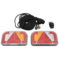 vidaXL Släpvagnsbelysning 2 st röd 24x5x14,5 cm 12V glödlampa