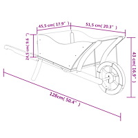 vidaXL Blomkruka 128x45,5x43 cm massiv gran