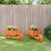 vidaXL Blomkrukor 2 st 47x15x19 cm massiv gran