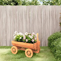 vidaXL Dekorativ vagn 70x43x54 cm Massivt granträ