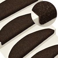 vidaXL Trappstegsmattor självhäftande 10 st brun 65x21x4 cm brodyr