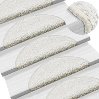 vidaXL Trappstegsmattor 10 st 56x17x3 cm vit
