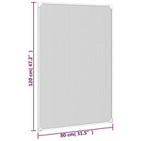 vidaXL Magnetiskt insektsnät för fönster antracit 80x120 cm