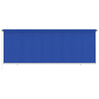 vidaXL Rullgardin utomhus 405 (B) x 140 (H) cm blå HDPE