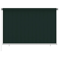 vidaXL Rullgardin utomhus 225 (B) x 140 (H) cm mörkgrön HDPE
